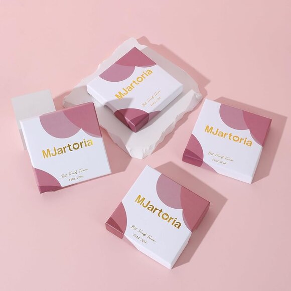 Layered Initial Necklaces Women 14K Gold Plated Brass Moon Square Pendants - Picture 6 of 9